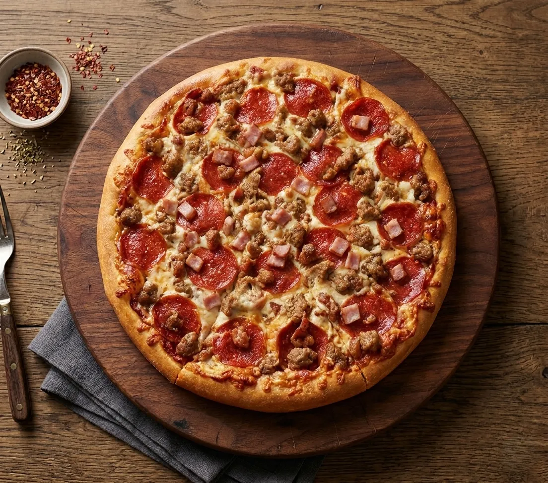 Meat Lovers Pizza 3 Toppings at Jambo Pizza, Winnipeg